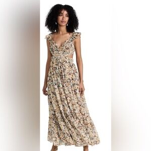 Astr Floral Cutout Maxi Dress